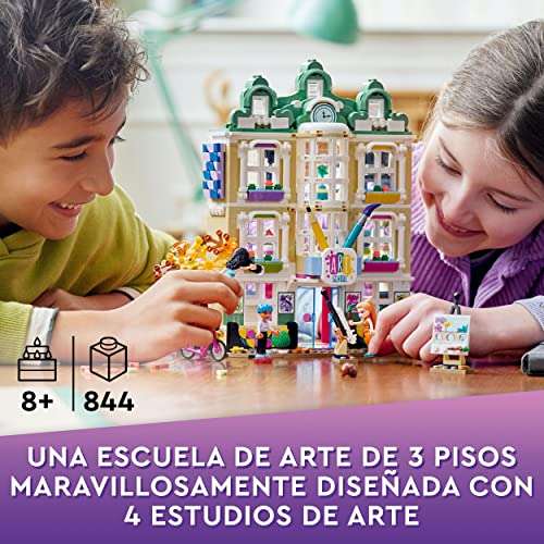 LEGO 41711 Friends Escuela de Arte de Emma, Casa de Muñecas, Juego Creativo, Piezas Dots, Lienzo y Pinceles