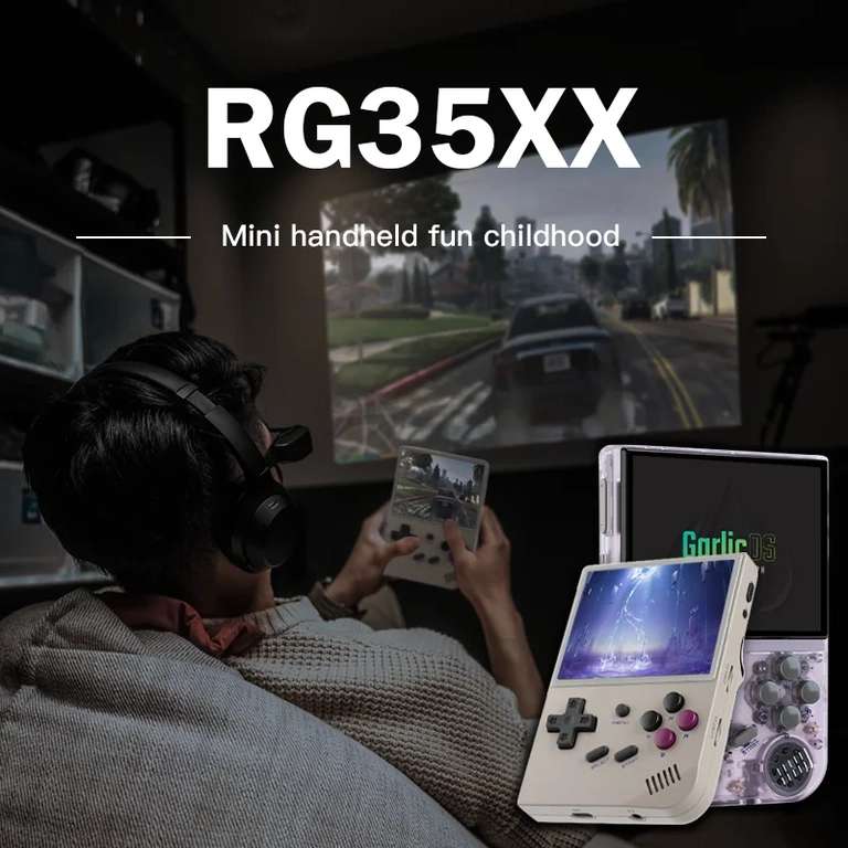 ANBERNIC RG35XX Consola de juegos portátil Linux + GarlicOS GBA