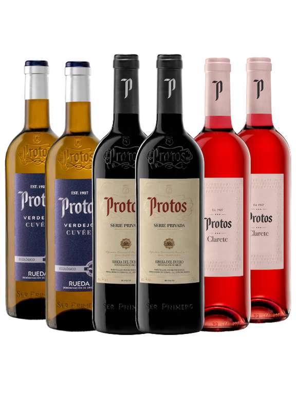 Pack serie privada de Protos con 6 botellas [Privada + Clarete + Cuvée]
