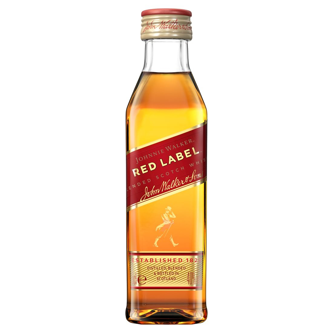 12X Johnnie Walker Red Label Blended Scotch Whisky, 5cl