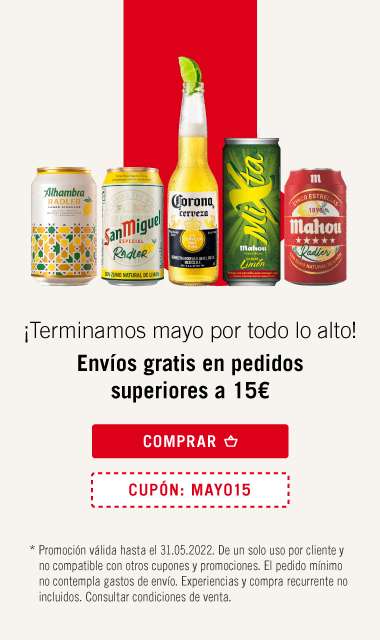 Ofertas de mayo en cervezas Mahou San Miguel + 1 cerveza especial de regalo + Envío gratis a partir de 15€