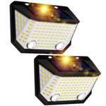 K KASONIC Luces Solares con Sensor Dual para Cercas, 6500K Impermeables con Ángulo de Iluminación