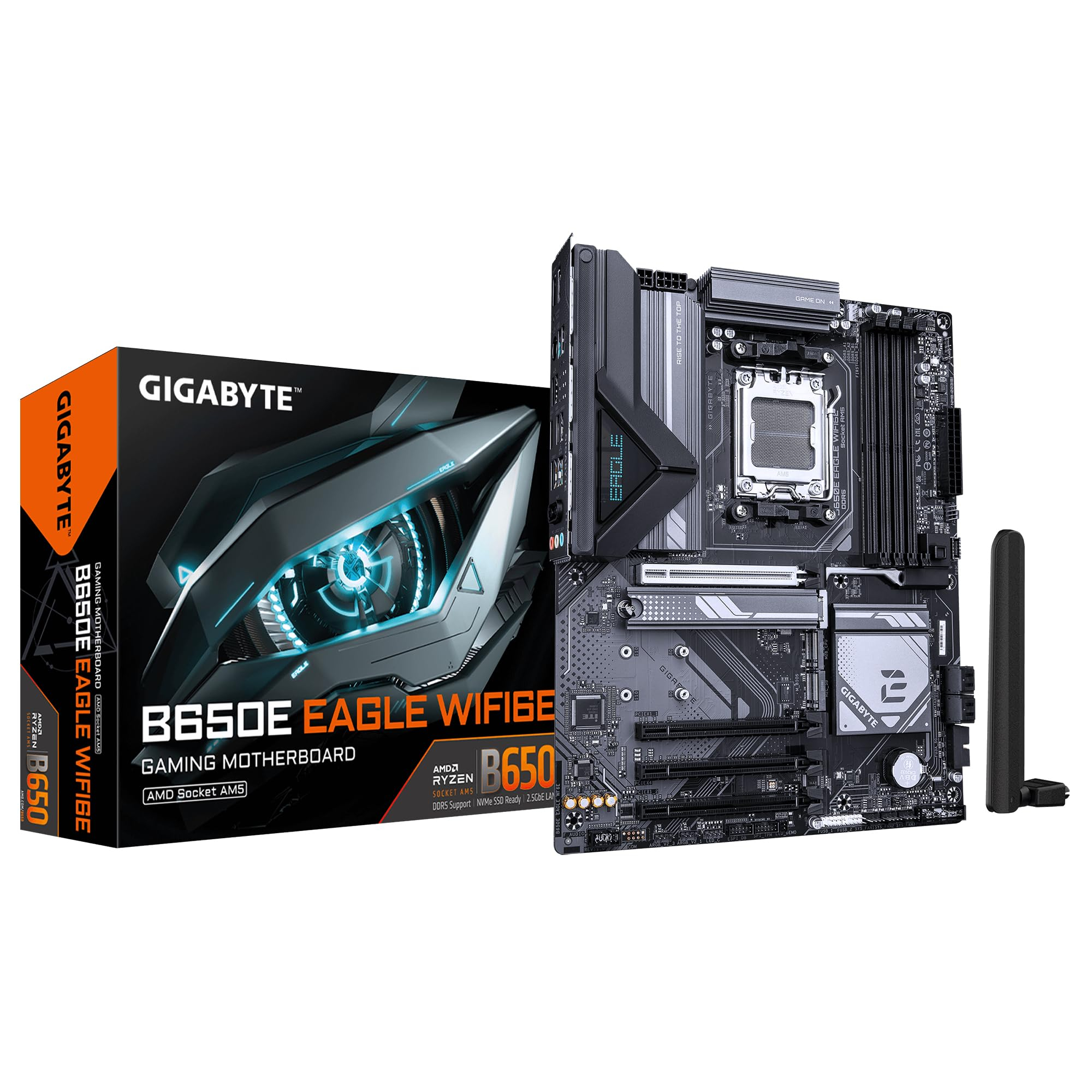 Placa Base GIGABYTE B650E EAGLE WIFI6E ATX – AM5, DDR5 hasta 8200 MHz, PCIe 5.0, 3× M.2, Wi-Fi 6E y LAN 2.5 GbE