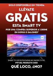 REGALO SMART TV POR COMPRAS SUPERIORES A 1.500€