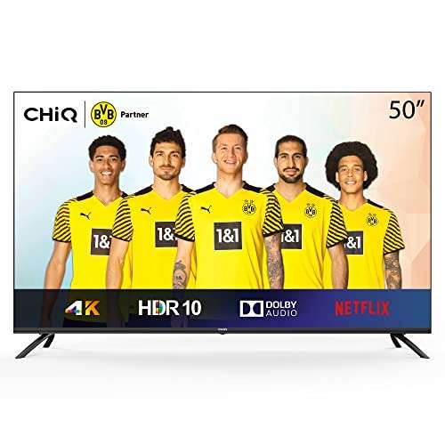 Precio Mejorado - Smart TV CHiQ - 50 Pulgadas, 4K, HDR10, Wifi, Bluetooth,