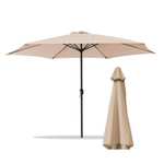 GREATOOL Sombrilla Parasol de Aluminio 300cm, Sombrilla de Jardín y Terraza, Sombrilla de Jardín con Forro Anti UV
