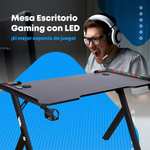 NK Mesa Escritorio Gaming con LED 120x60 cm