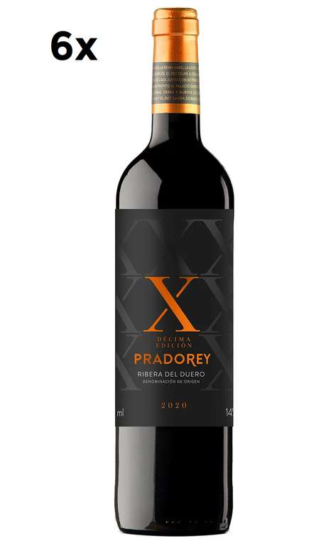 6X Vinos Pradorey 10ª Edición 2020 + sacacorchos de regalo