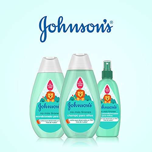 Johnson's Baby Champú No Más Tirones para Niños, Deja el Cabello Suave, Liso y Fácil de Peinar - 3 x 500 ml