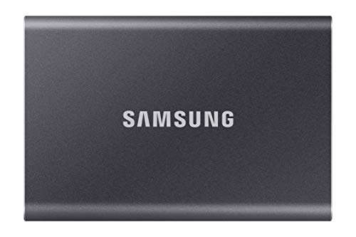 Samsung PSSD T7 - Disco duro externo, 2 TB, Conector USB 3.1 y tipo C, Gris