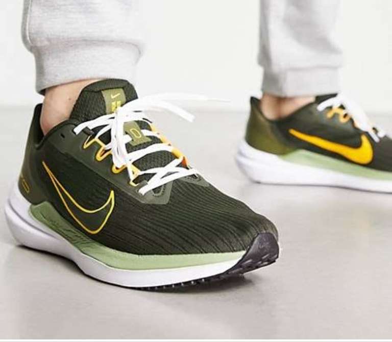 Zapatillas de deporte verdes Winflo 9 de Nike Running. Tallas 40 a 46.