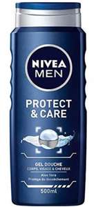 Gel de ducha NIVEA MEN 3 en 1 Protect & Care con aloe vera - Cuidado limpiador para hombre