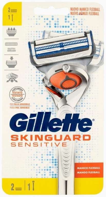 Maquinilla de afeitar Gillette SkinGuard Sensitive y 2 Recambios