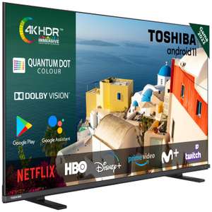 TV QDOT 109,22 cm (43") Toshiba 43QA4C63DG, 4K UHD, Smart TV + REGALO SOPORTE