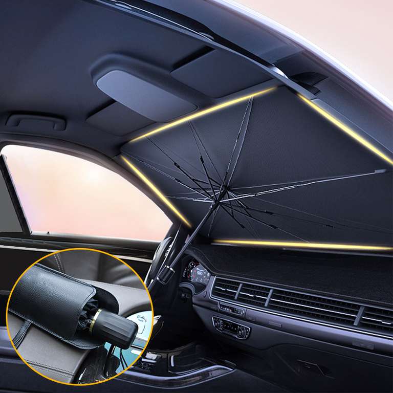 Parasol Interior para Parabrisas de Coche, Sombrilla Protectora, Protección contra el Sol, Accesorios de Sombra para Automóvil