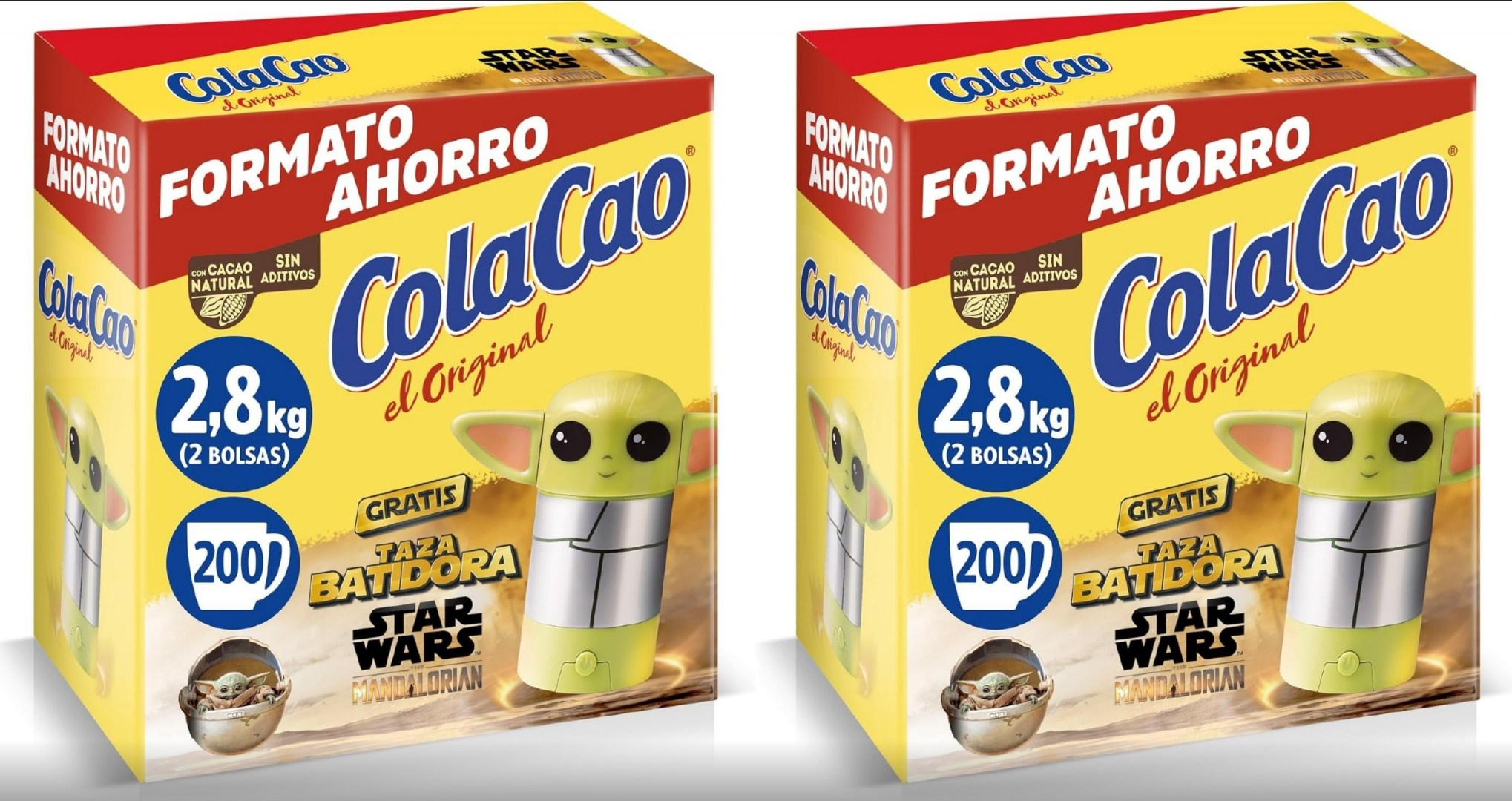 5.6 kg de ColaCao + 2 tazas batidoras de Star Wars
