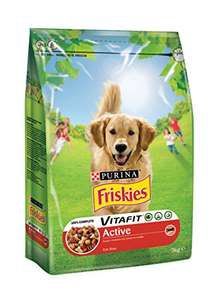 Purina Friskies Comida para Perros Active Comida para Perros Carne - Paquete de 4 x 3 kg - Total: 12 Kg