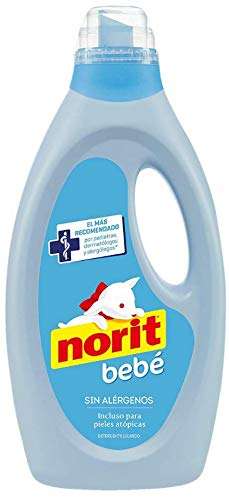 Norit Bebé Detergente Líquido 32 Lavados - paquete de 6 x 1125 ml (Total: 6.75 L)