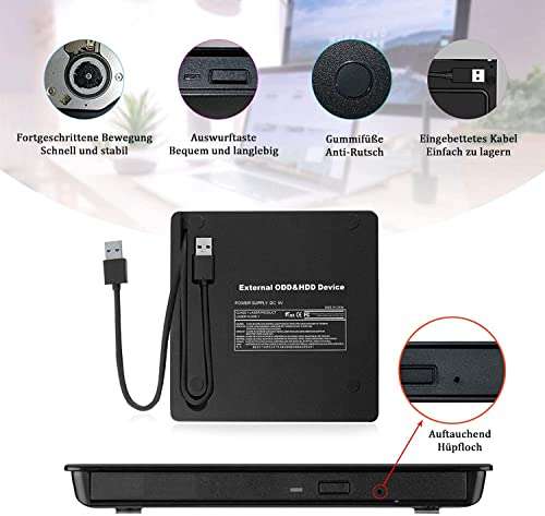 Antika Grabadora de DVD /CD +/-RW, Unidad Externa USB 3.0