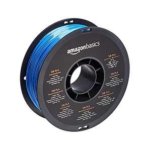 Amazon Basics - Filamento de plástico Silk-PLA para impresora 3D, 1,75 mm, bobina de 1 kg, azul seda
