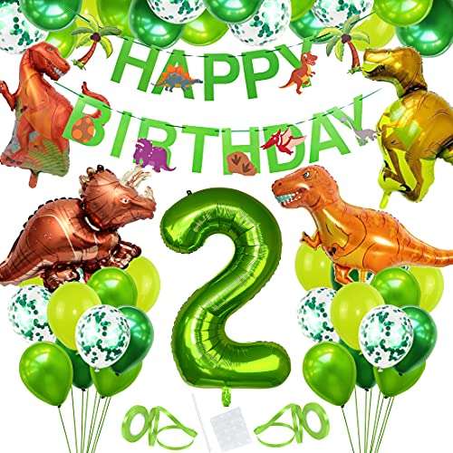 Decoracion Cumpleaños Dinosaurios 2 Años 1 y 5