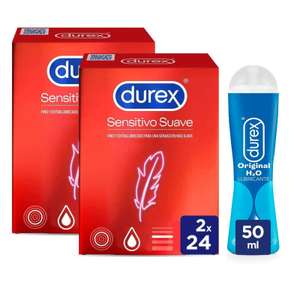 Durex Preservativos Sensitivo Suave 48 unidades +Durex Lubricante Original Base Agua 50ml