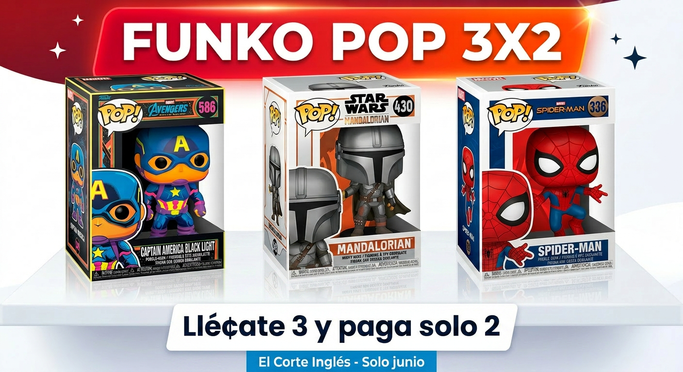 Funko Pop 3x2 junio El Corte Inglés: ¡lleva 3 y paga 2!