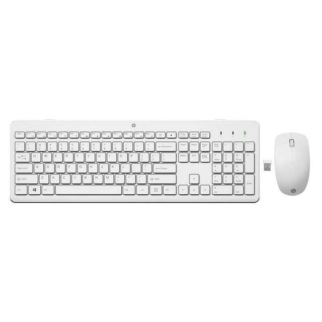Combo de teclado + ratón inalámbricos HP 230 blanco