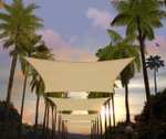 Toldo Rectangular Color Beige 95% de Bloqueo UV medidas 4,27 x 6,10 metros