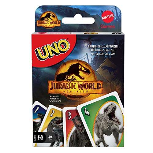Mattel Games Juego de cartas UNO Jurassic World 3