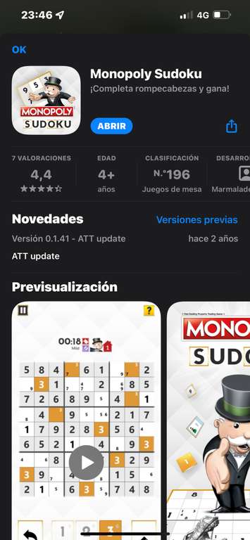 Monopoly Sudoku App iOS Gratis