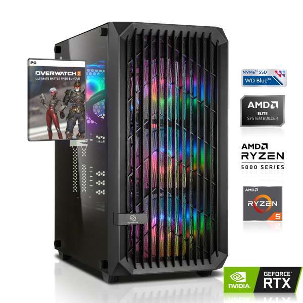 GAMING PC | RTX 4070 Ti 12GB DLSS 3 | Ryzen 5 5600X | 16GB DDR4 | 1TB M.2 SSD | GIGABYTE B550 Gaming X | be quiet! 750W - 80 +Bronze