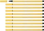 Rotulador premium STABILO Pen 68 - Caja con 10 unidades - Color amarillo claro