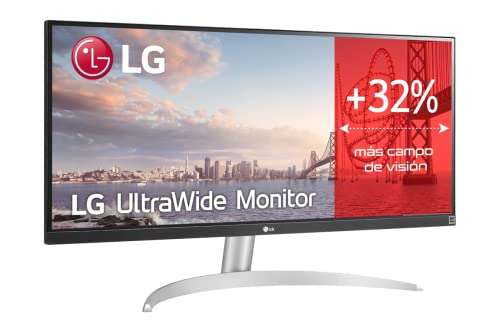 LG 29WQ600-W - Monitor UltraWide Ultrapanorámico 29 pulgadas, 21:9, Panel IPS: 2560x1080 (UWFHD), 100Hz, Altavoces.