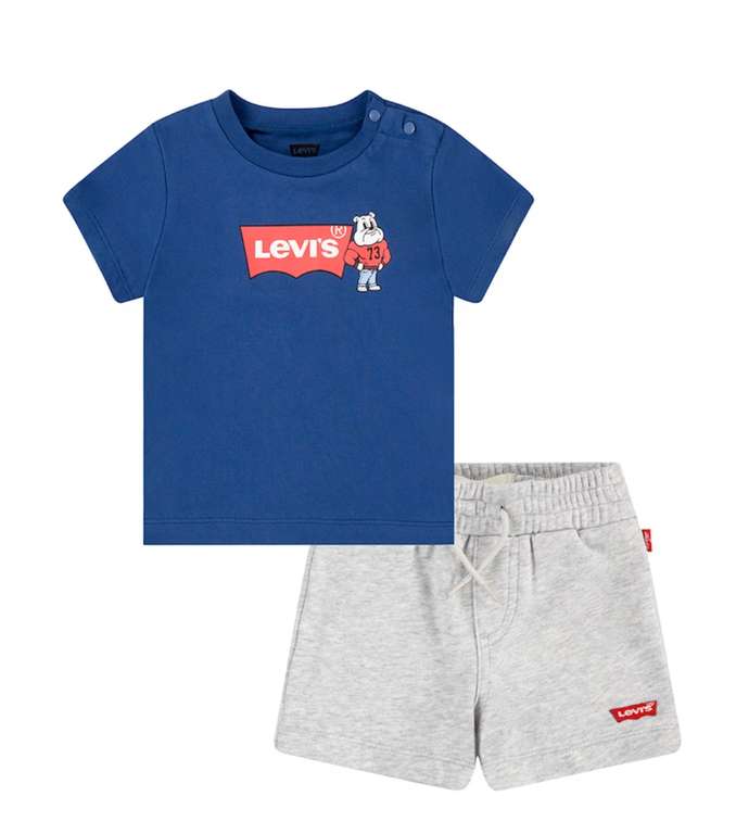 Levi's Conjunto de pantalón corto con camiseta para bebé