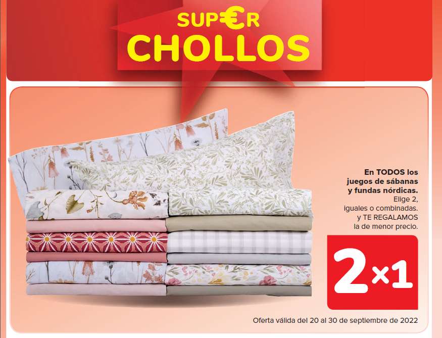 2x1 en TODOS los juegos de sábanas y fundas nórdicas - tienda y online @ Carrefour » Chollometro