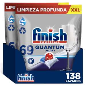 Finish Quantum All in 1 Pastillas para lavavajillas Regular 138 pastillas [16€ NUEVOS USUARIOS]