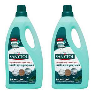 Sanytol Pack de 2 Botellas de Desinfectante Limpiahogar Elimina suciedad 1200 ml - 2 unidades (4 botellas) con nuevo usuario - 9,59