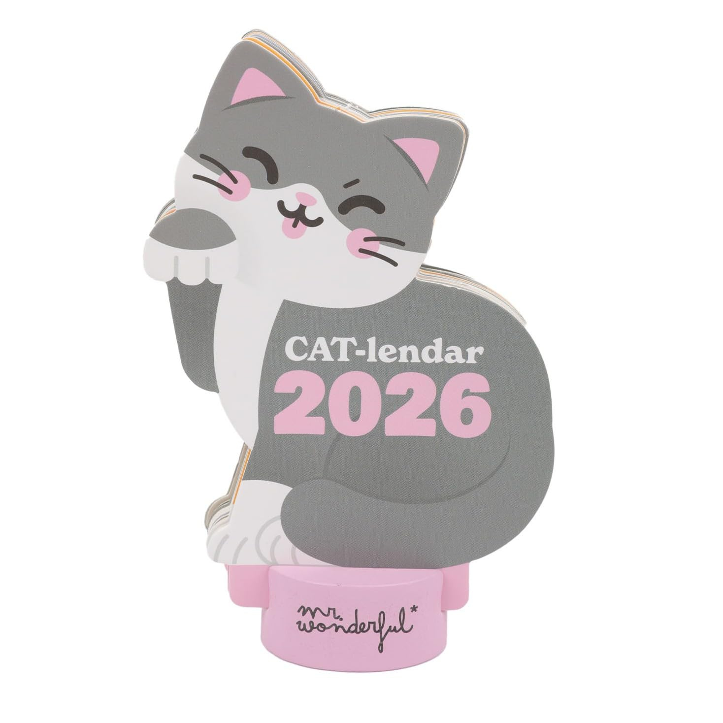Mr Wonderful - Calendario de sobremesa 2026 con peana - CAT-lendario.
