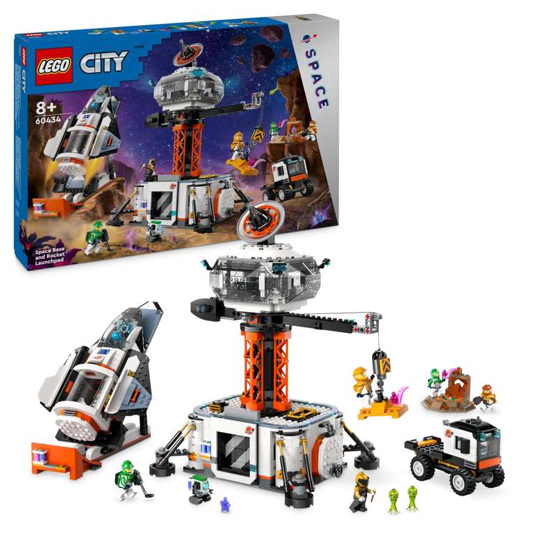 LEGO City Base Espacial y Plataforma + 6 Minifiguras,
