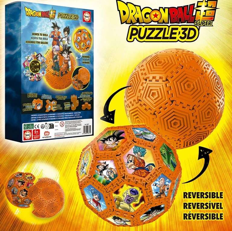 Puzzle 3D con forma de balón, Dragon ball