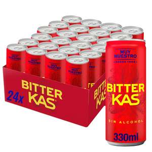Pack de 24 latas de BITTER KAS clásico (330ml/lata; a 68 céntimos/lata) [También la versión ZERO en promoción en la descripción]