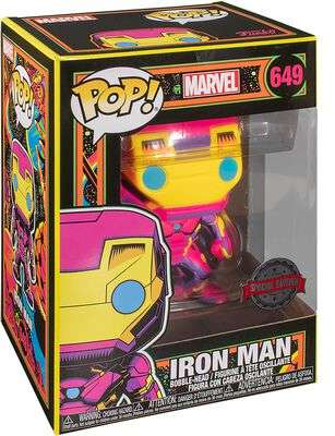 Figura vinilo Black Light - Iron Man 649 y Figura vinilo Black Light - Thor 650