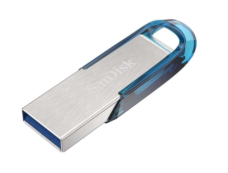 SanDisk 128GB Ultra Flair USB 3.0 Flash Drive, up to 150mb/s Read speeds, Tropical Blue