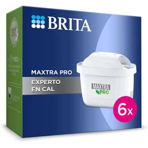 BRITA Filtro MAXTRA PRO Experto en Cal pack 6 Compatible con todas las Jarras y Depósito Flow