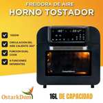 Ostarkdom Freidora Horno sin aceite 16L opción dual cook, Pantalla táctil, 1500W
