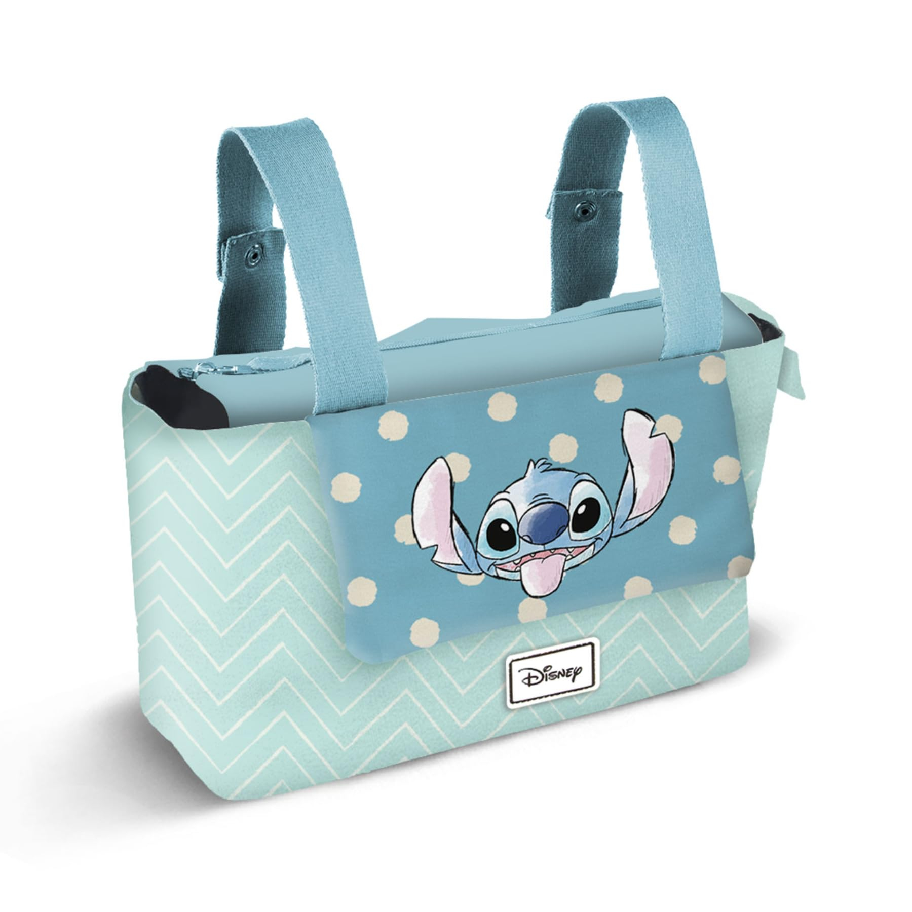 Disney Lilo y Stitch Lovely-Bolso Organizador Carro Bebé Hamper Mommy, Azul, 39 x 24 cm, Capacidad