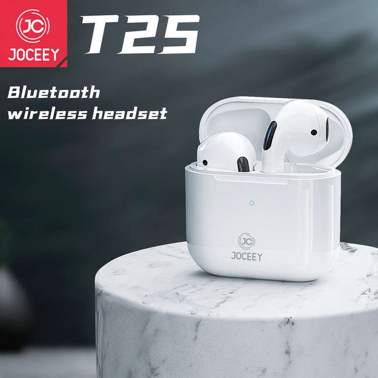 JOCEEY Auriculares inalámbricos con Bluetooth T25, micrófono incorporado para llamadas de voz/música/asistente voz exclusivo primer pedido