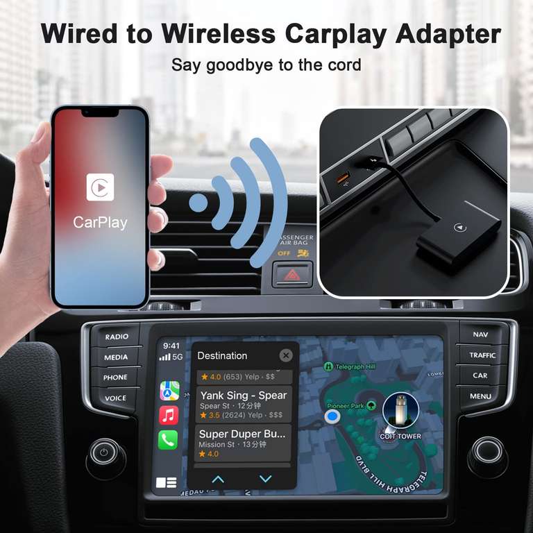 CarPlay Inalambrico para iPhone Carplay Wireless Adapter » Chollometro