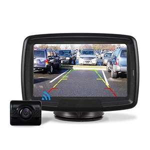 Auto-VOX TD-2 Kit de cámara de Marcha atrás Digital inalámbrica con Monitor TFT, 10,9 cm Cámara de Coche Impermeable IP 68 con Buena visión.